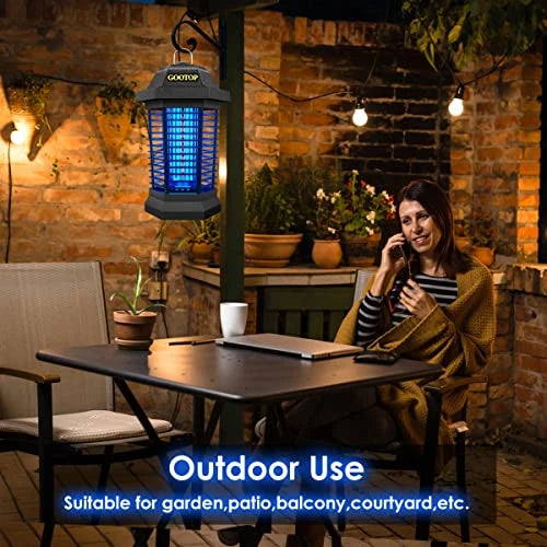 GOOTOP Bug Zapper Outdoor, Mosquito Zapper, 4200V 3 Prong Plug in Electric Fly Zapper