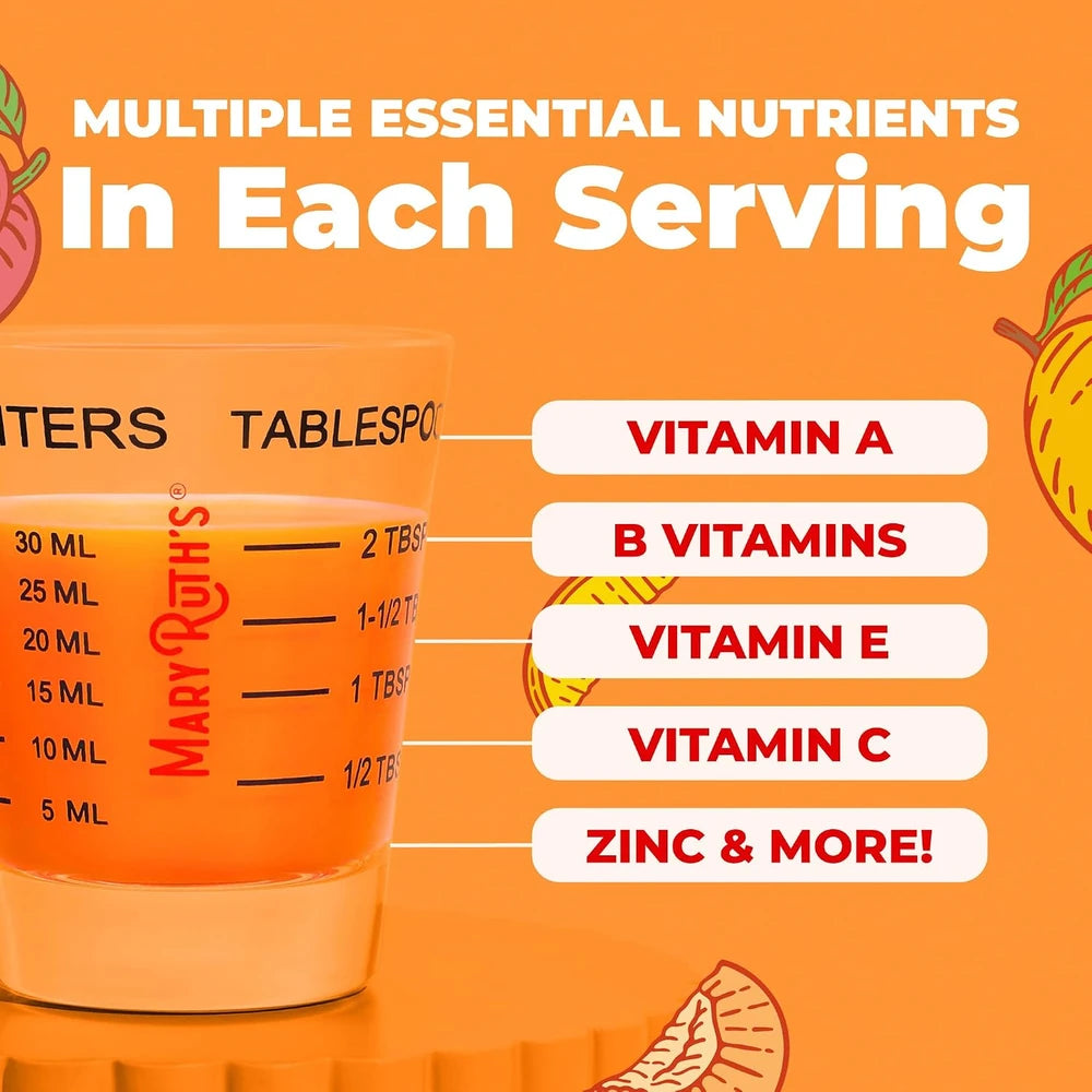 MARYRUTH'S Liquid Multivitamin + Hair Growth, Clinically Thicker Hair, 15oz