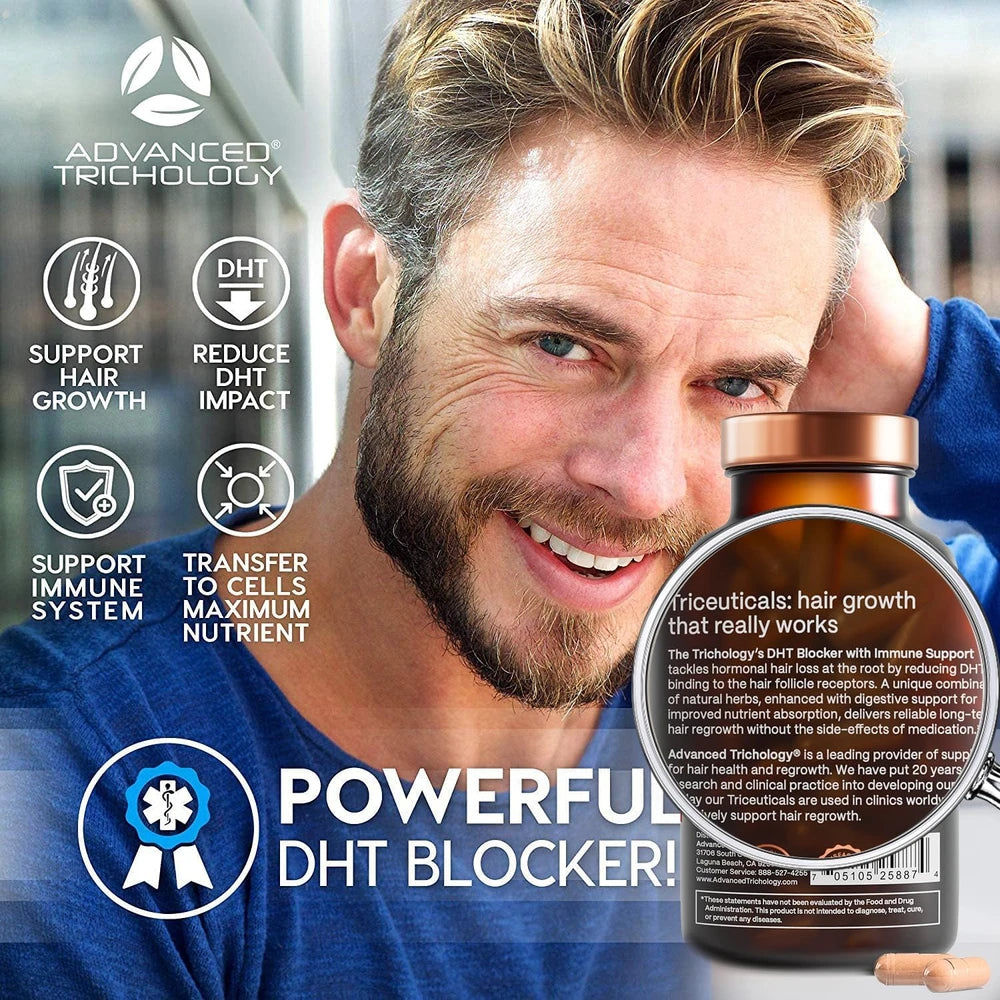 DHT Blocker - Hair Growth Supplement for Genetic Thinning for Men and Women