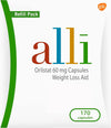 alli Weight Loss Supplement, Orlistat 60 mg Capsules, 170 Count Refill Pack