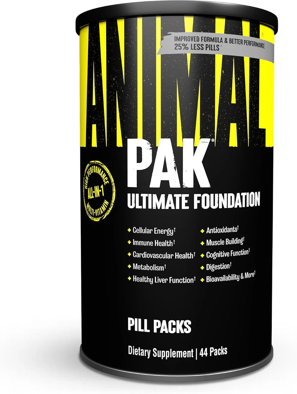 Animal Pak Multivitamin Supplement for Men &amp; Women | 44 All-in-1 Pill Packs