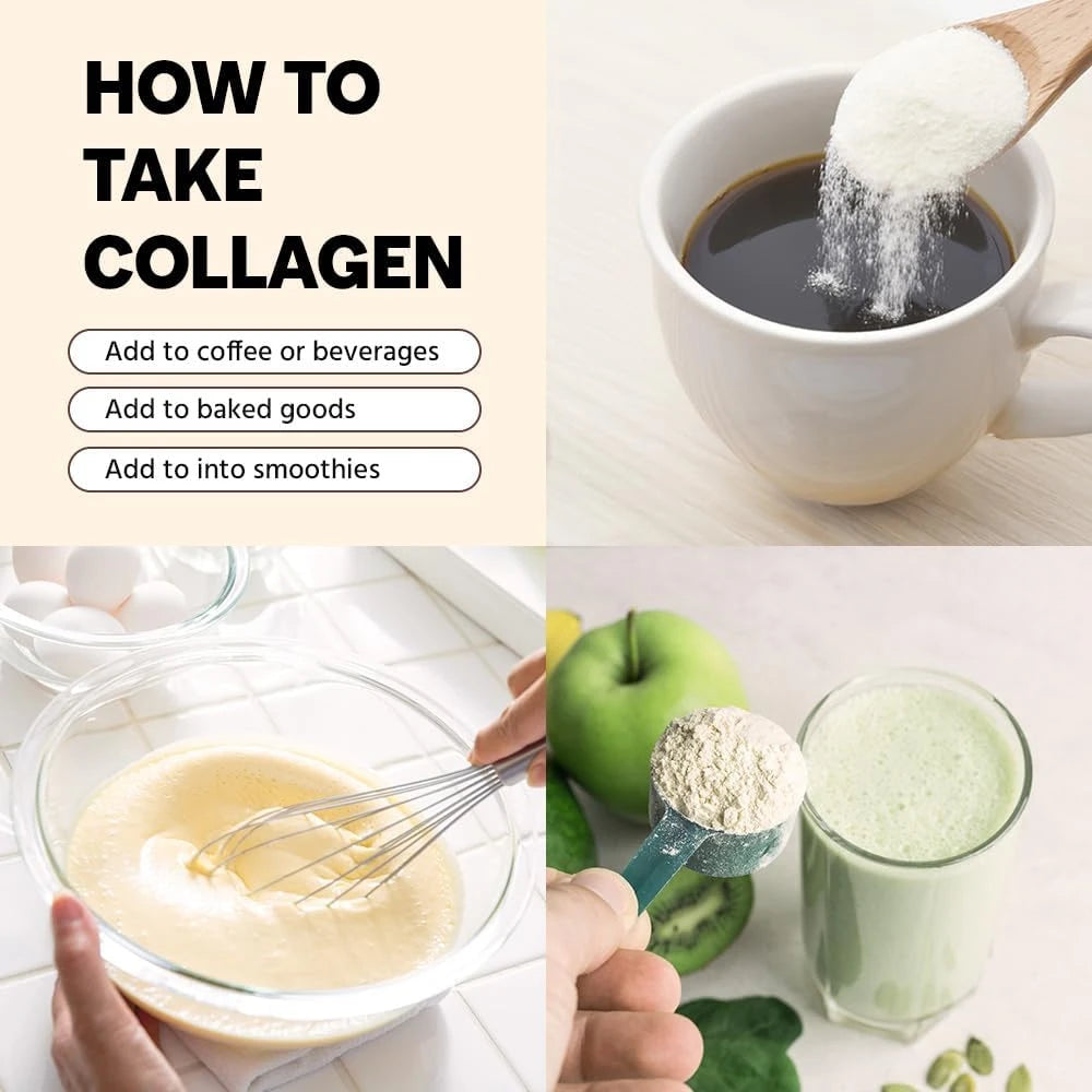 Marine Collagen Peptides - Hydrolyzed Ultra-fine Collagen Powder for Women &amp; Men, Hyaluronic Acid, Biotin, Vitamin C, for Skin, Hair, Nails, Joints, Non-GMO, Unflavored, Easily Dissolved, 16oz