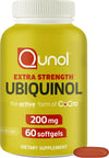 Qunol Ubiquinol 200mg, Extra Strength, Powerful Antioxidant, 60 Softgels