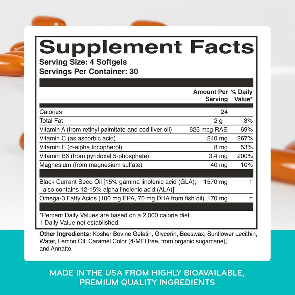 HydroEye Dry Eye Supplement, Clinically Tested, GLA &amp; Omega3s - 120 Count