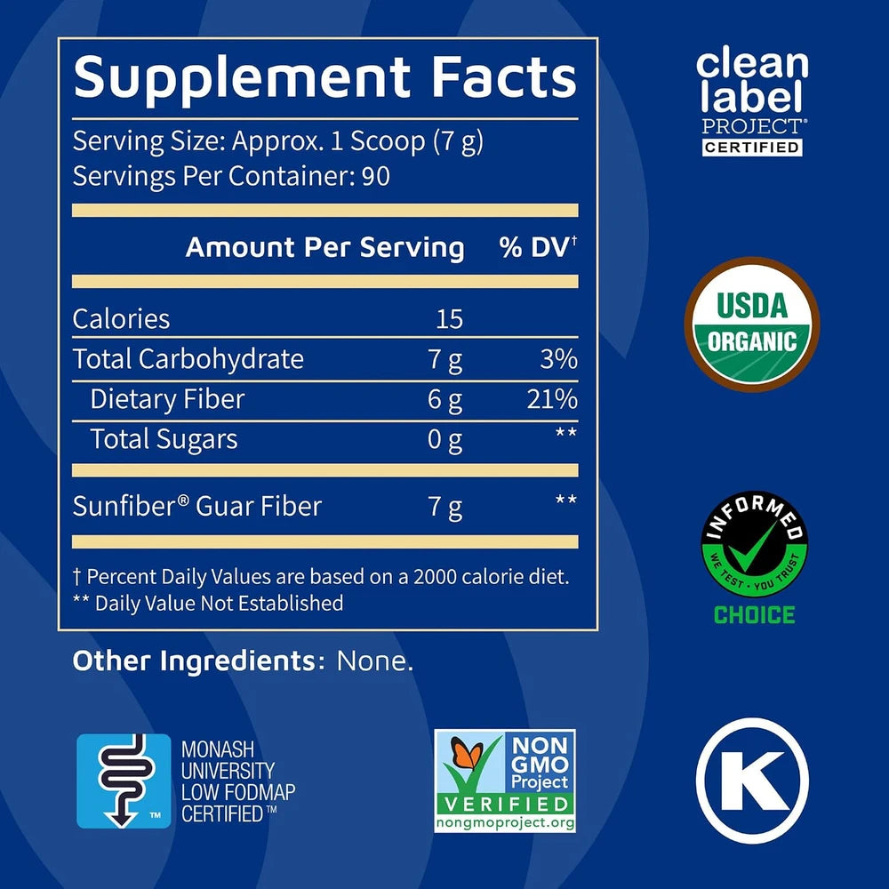 Tomorrow's Nutrition Sunfiber Prebiotic Fiber Supplement, 90 Servings