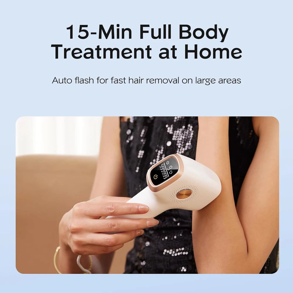 INNZA IPL Hair Removal with Ice Cooling Care Function for Women and men - White