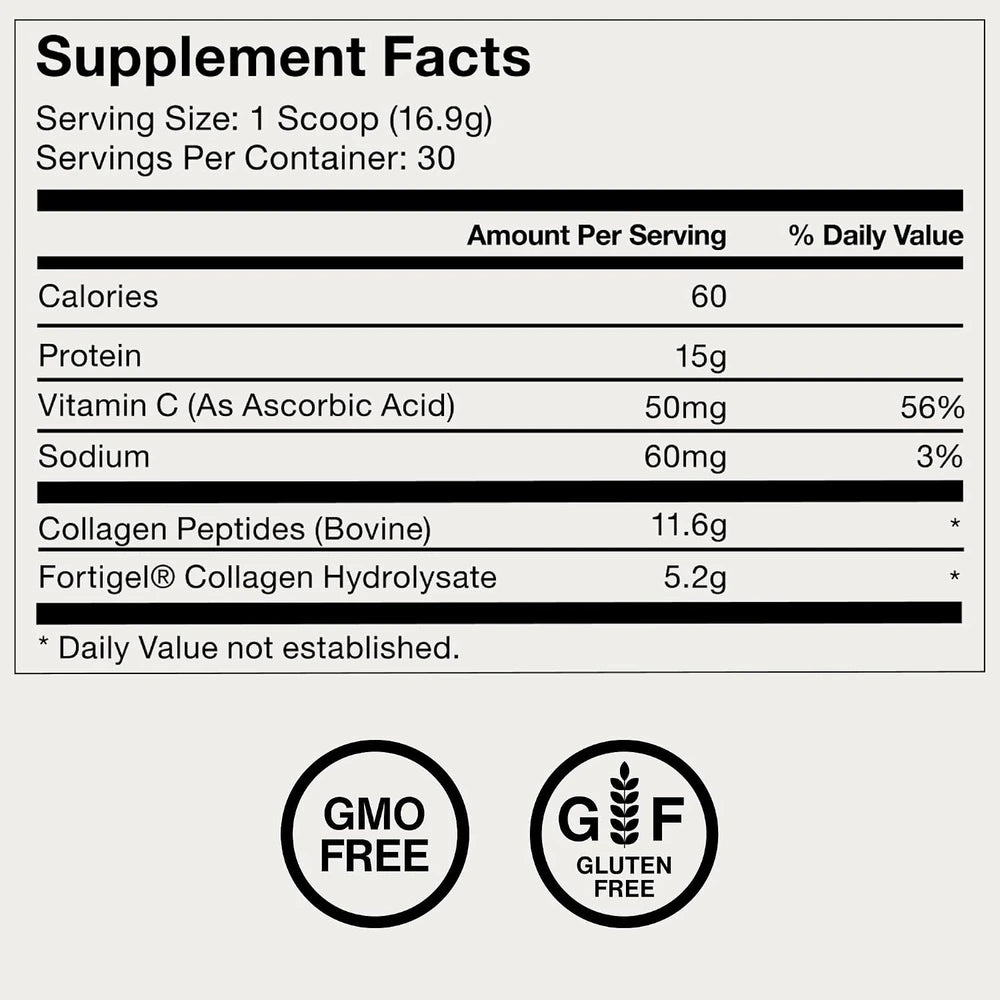 Momentous Grass-Fed Collagen Peptides Powder, Fortigel &amp; Vitamin C