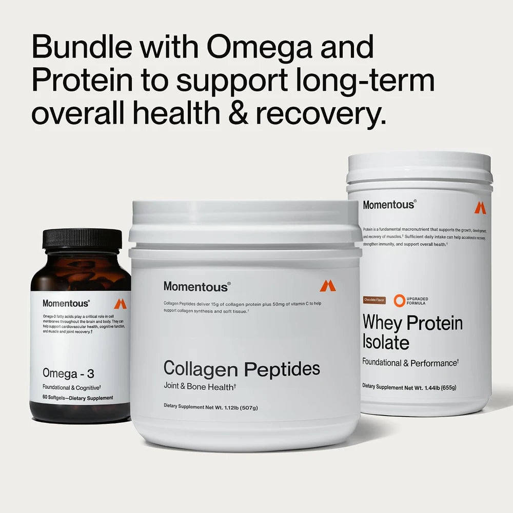 Momentous Grass-Fed Collagen Peptides Powder, Fortigel &amp; Vitamin C