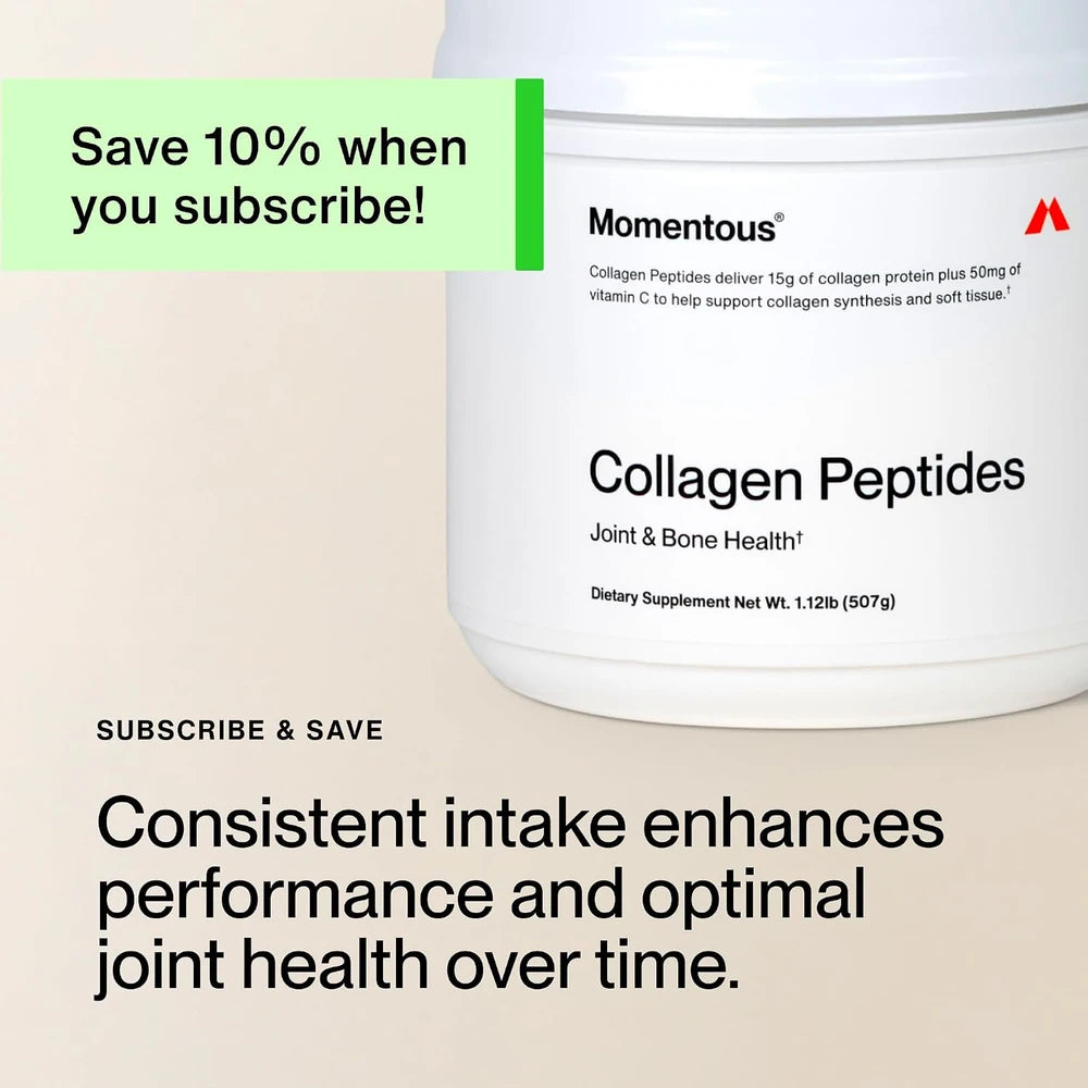Momentous Grass-Fed Collagen Peptides Powder, Fortigel &amp; Vitamin C