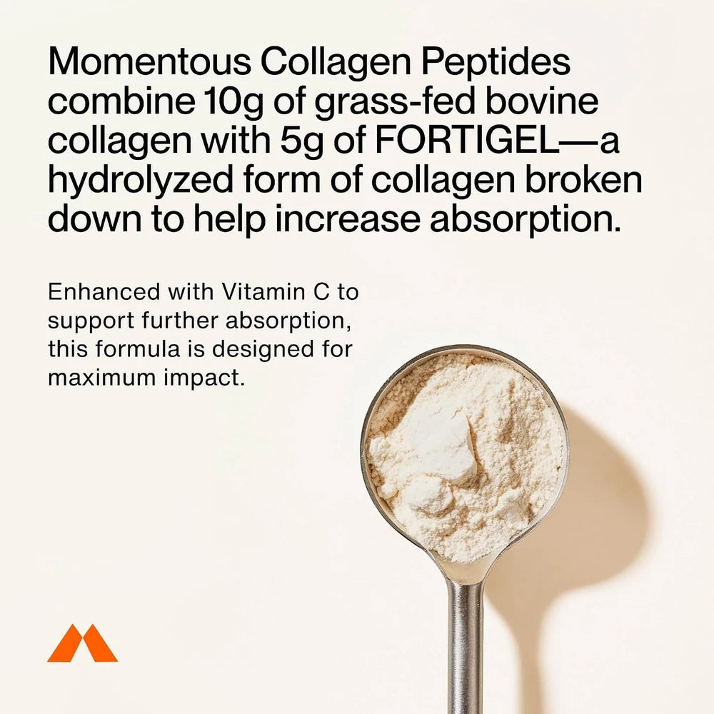 Momentous Grass-Fed Collagen Peptides Powder, Fortigel &amp; Vitamin C