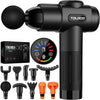 TOLOCO Massage Gun, Deep Tissue Back Massage for Athletes for Pain Relief, Percussion Massager with 10 Massages Heads - Black