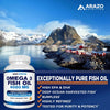 Arazo Nutrition Wild Caught Omega-3 Fish Oil Concentrate – 4,080mg per Serving – High EPA 1200mg &amp; DHA 900mg – 120 Burpless Lemon Softgels