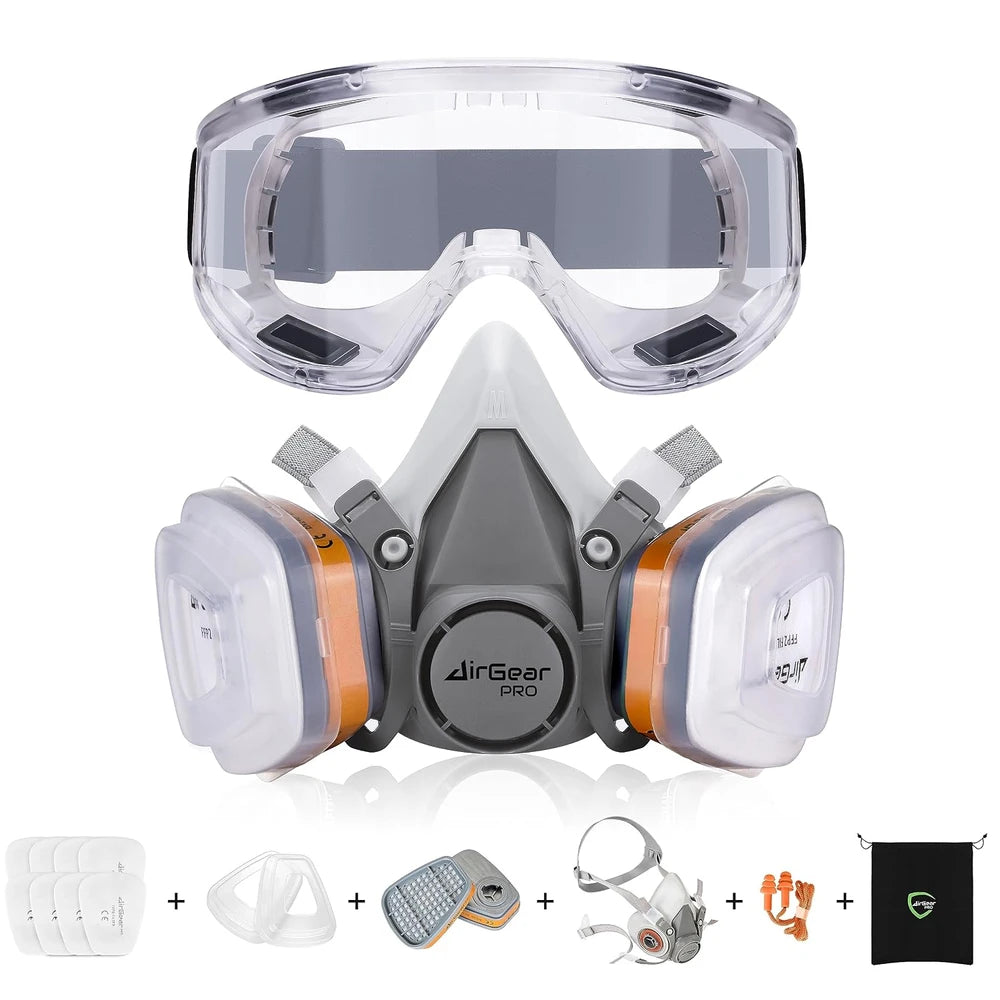 AirGearPro G-500 Reusable Respirator Mask with A1P2 Vapor &amp; Dust Filters