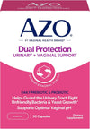 AZO Dual Protection Urinary + Vaginal, Women Probiotics &amp; Prebiotics, 30 Ct