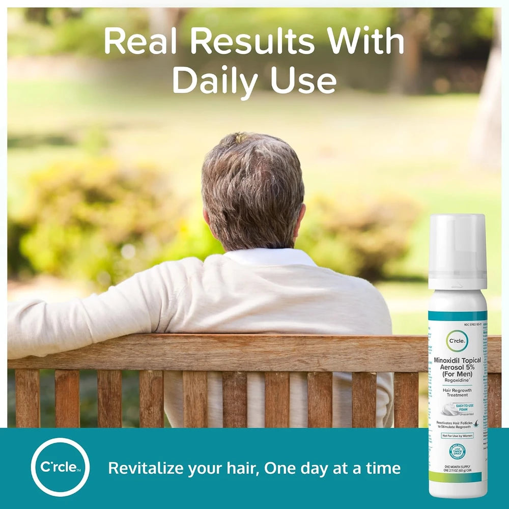 Minoxidil for Men Foam 5%, Unscented 3 Month Supply, Supports Hair Regrowth (Pack of 3)