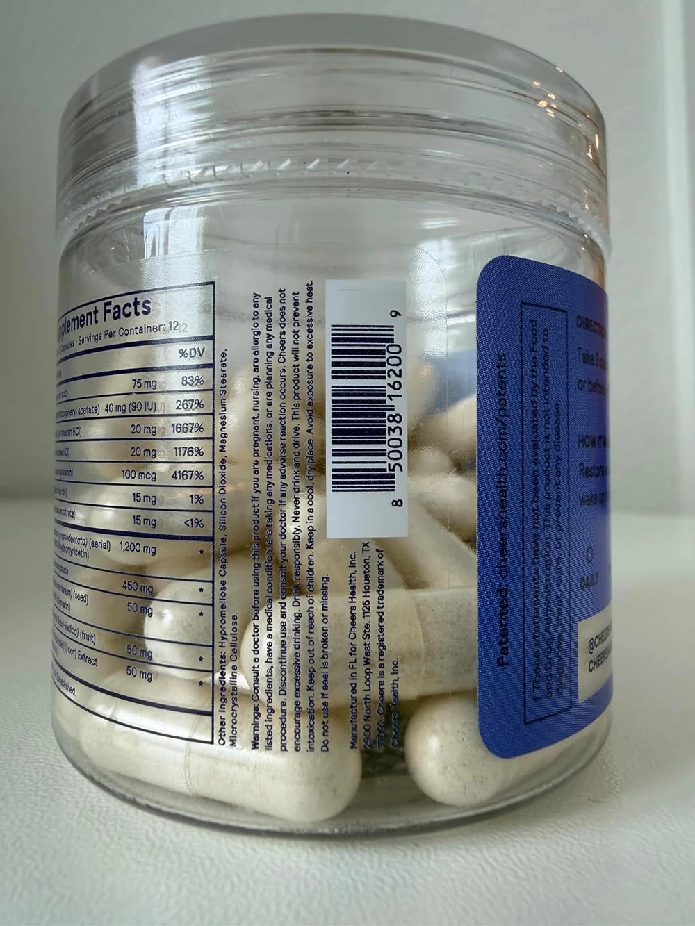 Cheers Restore | Supplement with DHM, L-Cysteine, Milk Thistle | 12 Doses