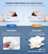 Ultra Pain Relief Cooling Pillow for Neck Support, Adjustable Cervical Pillow Cozy Sleeping, Odorless Ergonomic Contour Memory Foam Pillows, Orthopedic Bed Pillow for Side Back Stomach Sleeper