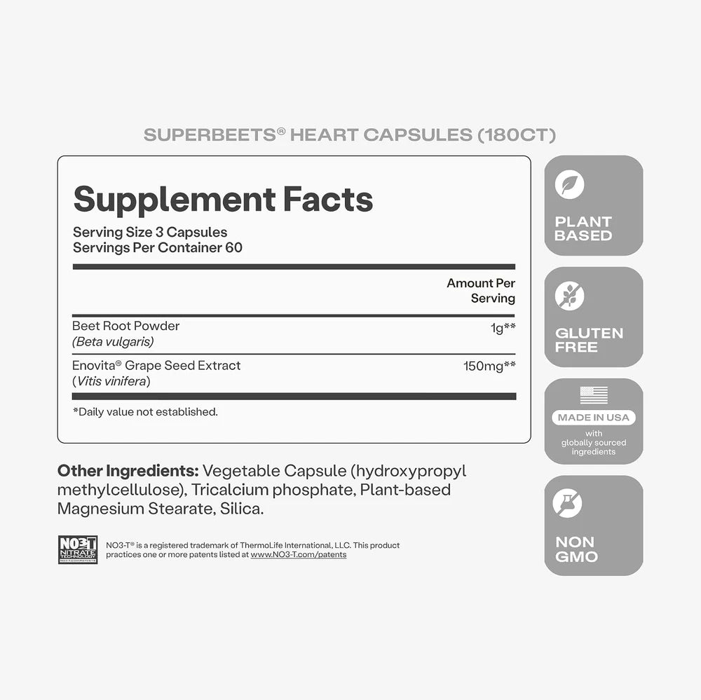 HumanN SuperBeets Beet Root Capsules