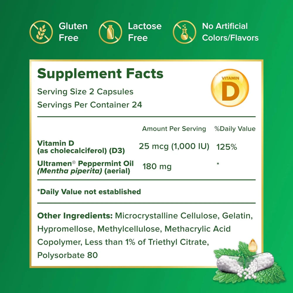 IBgard with Vitamin D, Peppermint Oil, 48 Capsules