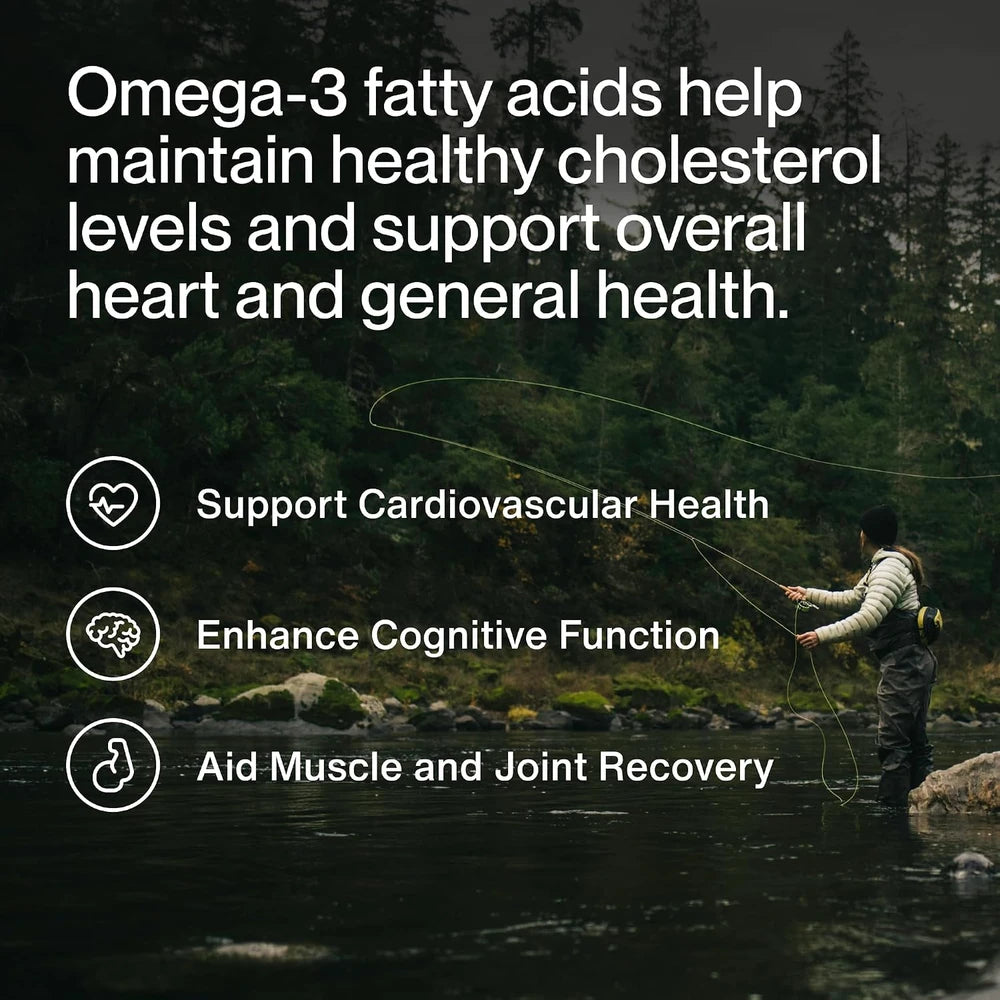 Momentous Omega-3 Fish Oil, EPA &amp; DHA Supplement, No Aftertaste, 1,600mg