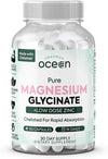 Organics Ocean Pure Magnesium Glycinate Supplement with Zinc, 1 Bottle