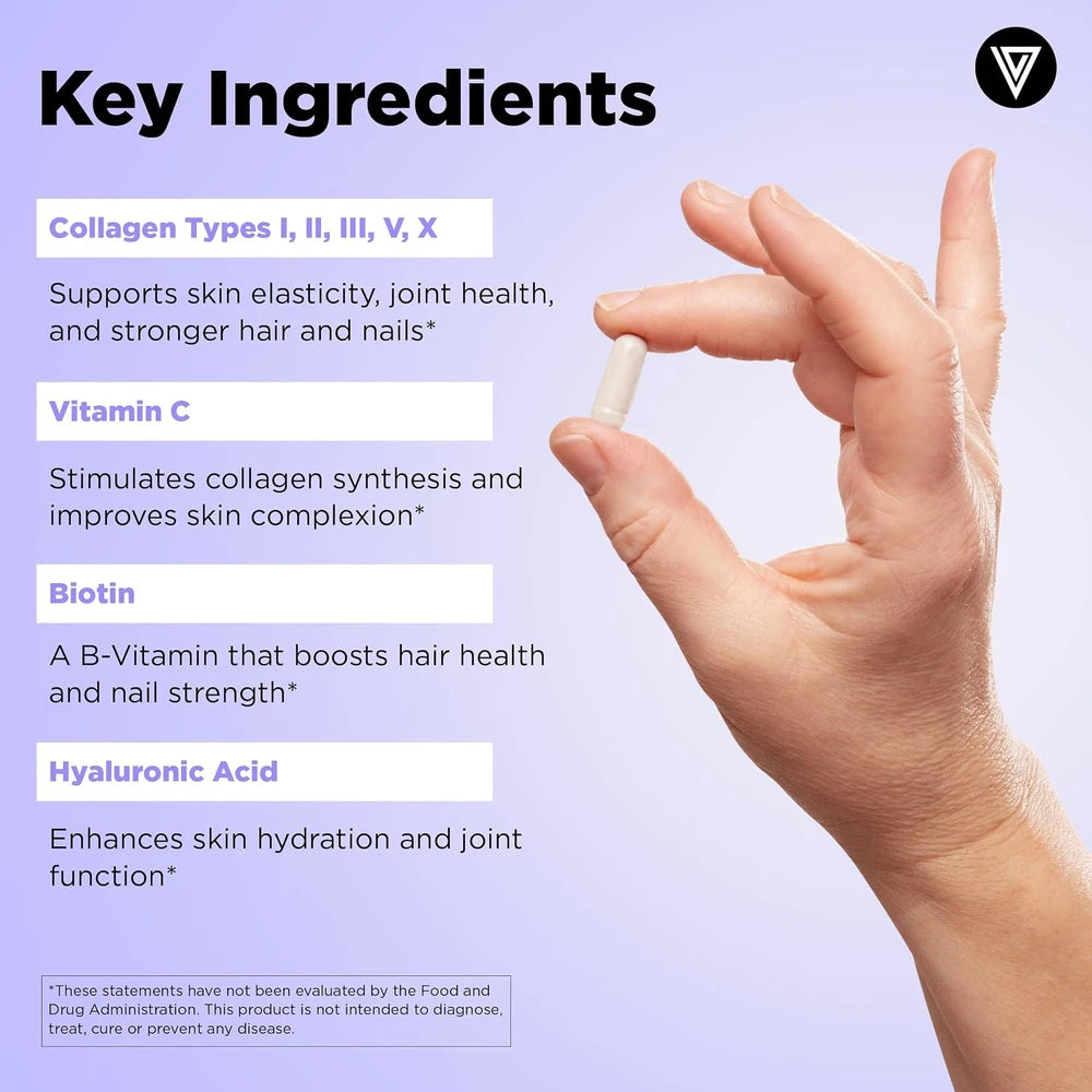 Vital Vitamins Multi Collagen Complex Plus Biotin, Hyaluronic Acid &amp; VIT. C