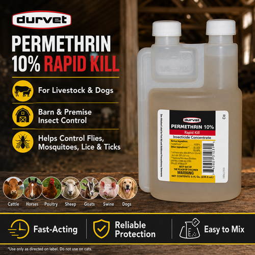 Durvet Permethrin 10%, 8oz (235.5 mL)
